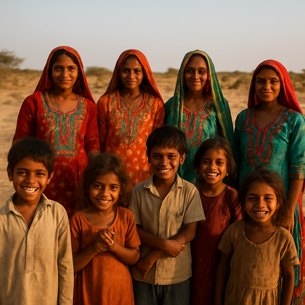 Community members of Tharparkar gathered together
